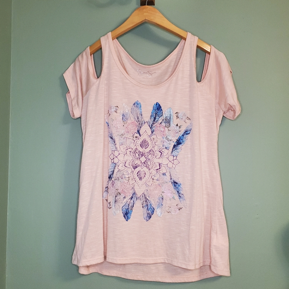 Jessica Simpson Pink Flowy Tank/Tee